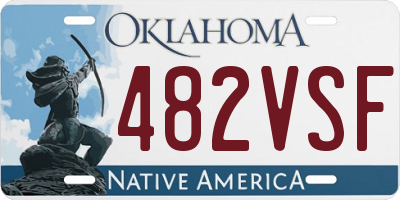 OK license plate 482VSF