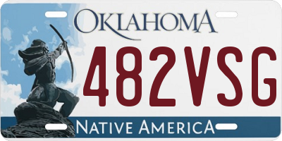 OK license plate 482VSG