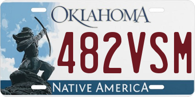 OK license plate 482VSM
