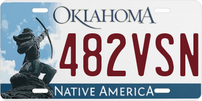 OK license plate 482VSN