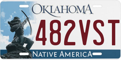 OK license plate 482VST