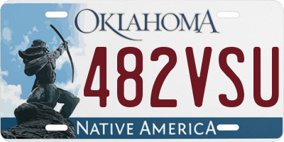 OK license plate 482VSU