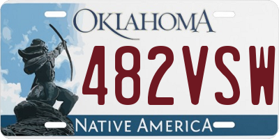OK license plate 482VSW