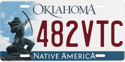 OK license plate 482VTC