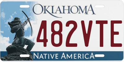 OK license plate 482VTE