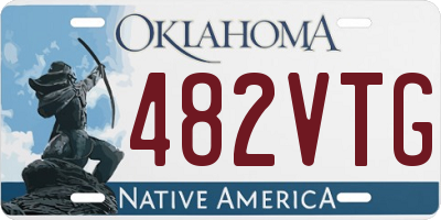 OK license plate 482VTG