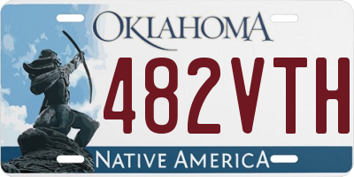 OK license plate 482VTH