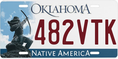 OK license plate 482VTK