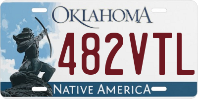 OK license plate 482VTL