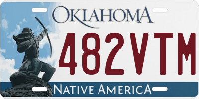 OK license plate 482VTM