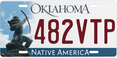OK license plate 482VTP