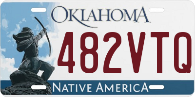 OK license plate 482VTQ