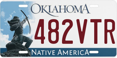 OK license plate 482VTR