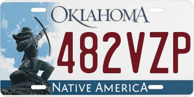 OK license plate 482VZP