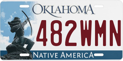 OK license plate 482WMN