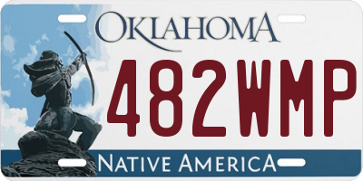OK license plate 482WMP