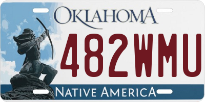 OK license plate 482WMU