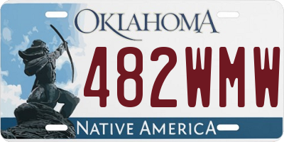 OK license plate 482WMW