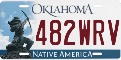 OK license plate 482WRV