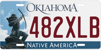 OK license plate 482XLB