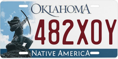 OK license plate 482XOY