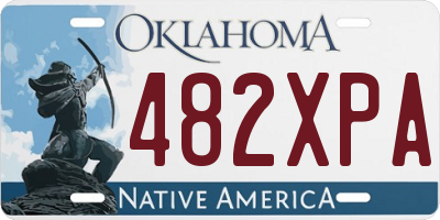 OK license plate 482XPA