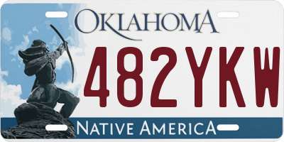 OK license plate 482YKW