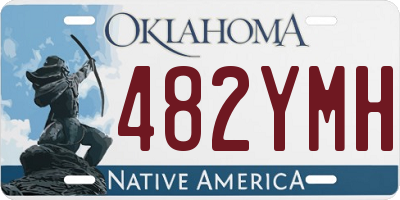 OK license plate 482YMH