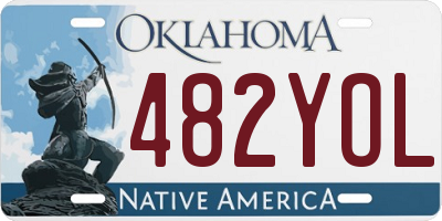 OK license plate 482YOL