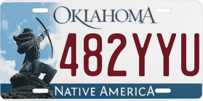 OK license plate 482YYU