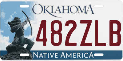 OK license plate 482ZLB