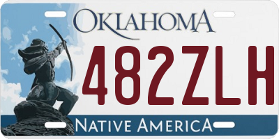 OK license plate 482ZLH