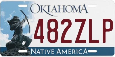 OK license plate 482ZLP