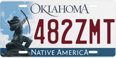 OK license plate 482ZMT