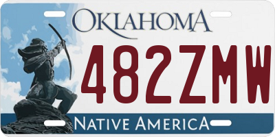 OK license plate 482ZMW