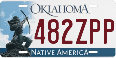OK license plate 482ZPP