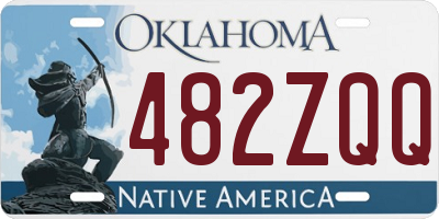 OK license plate 482ZQQ