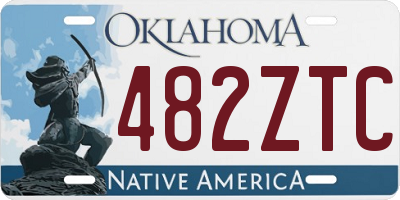 OK license plate 482ZTC