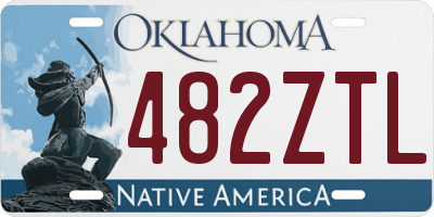 OK license plate 482ZTL