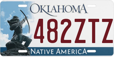 OK license plate 482ZTZ