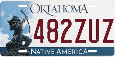 OK license plate 482ZUZ