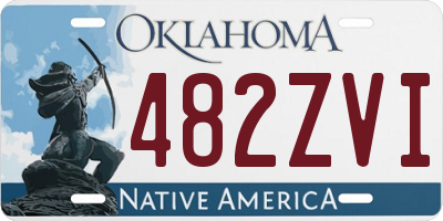 OK license plate 482ZVI