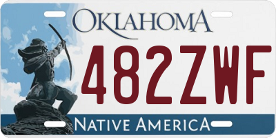 OK license plate 482ZWF