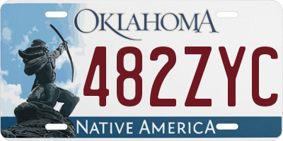 OK license plate 482ZYC