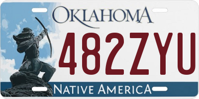 OK license plate 482ZYU