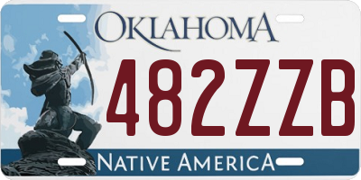 OK license plate 482ZZB