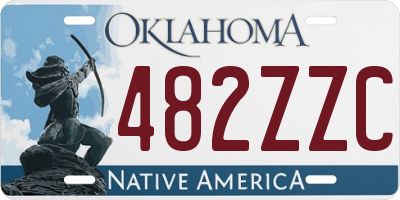 OK license plate 482ZZC