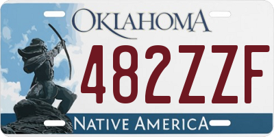 OK license plate 482ZZF