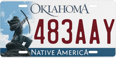 OK license plate 483AAY