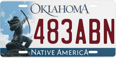 OK license plate 483ABN